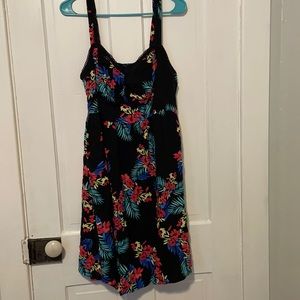 Spaghetti strap floral sun dress